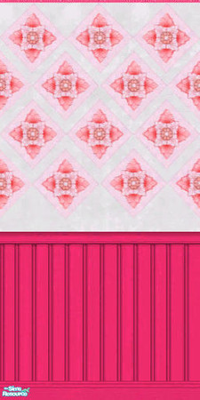 Sims 2 — Stepular Pink in Warm Pink Wainscotting by darci321 — Formally fashioned for Mrs. London's "setting
