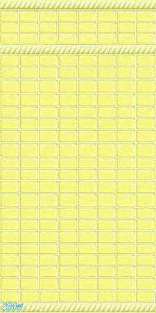Sims 2 — Yellow Tile: Wide Rope Border by amythestfenix — This yellow tile wall with a widely spaced rope border will