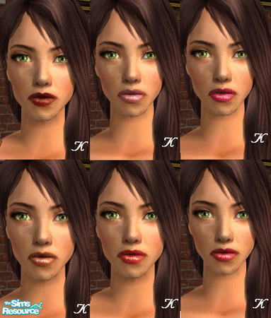 Sims 2 — Lipgloss Set by kitty1b — 