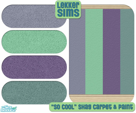 Sims 2 — Lekker "So Cool" Shag & Paint  by Lekker Sims — The colors of the Lekker Sims "So Cool"