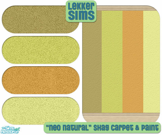 Sims 2 — Lekker Neo Natural Shag & Paint by Lekker Sims — The colors of the Lekker Sims "Neo Natural"