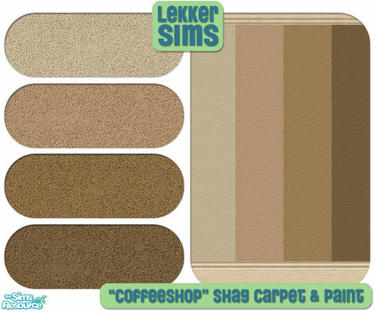 Sims 2 — Lekker "Coffeeshop" Shag & Paint by Lekker Sims — The colors of the Lekker Sims