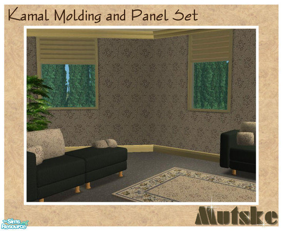 Sims 2 — Kamal Molding and Panel - Pine by Mutske — These are a better version of my first Molding and Panel set.