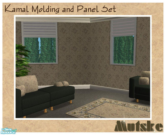 Sims 2 — Kamal Molding and Panel - White by Mutske — These are a better version of my first Molding and Panel set.
