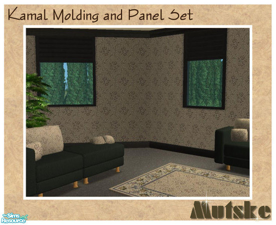 Sims 2 — Kamal Molding and Panel - Black by Mutske — These are a better version of my first Molding and Panel set.