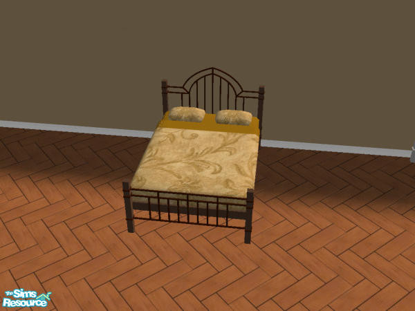 Sims 2 — Gold embroidered bedding by priestmere —  A touch of class.