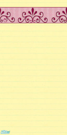 Sims 2 — Queen Border - Yellow by oldmember_julieg — Enjoy it on master room or in the salon for a great touch of red on