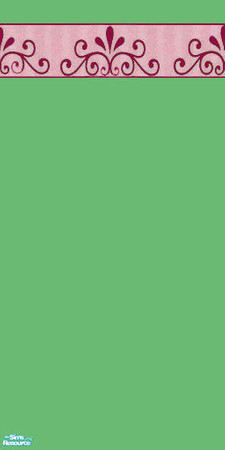 Sims 2 — Queen Border - Green by oldmember_julieg — Enjoy it on master room or in the salon for a great touch of red on