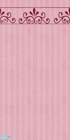 Sims 2 — Queen Border - Pink by oldmember_julieg — Enjoy it on master room or in the salon for a great touch of red on