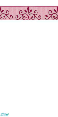 Sims 2 — Queen Border - White by oldmember_julieg — Enjoy it on master room or in the salon for a great touch of red on