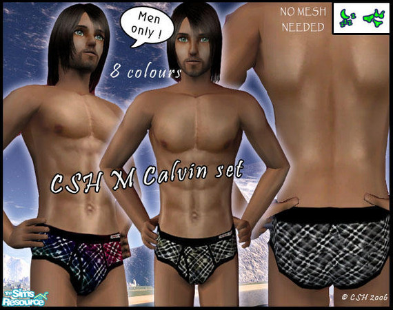 Sims 2 — CSH M Calvin set by Fairysunlight — Undies for men -NO MESH NEEDED - Please rate but do not clone or recolor -