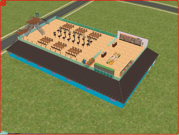 Sims 2 — Pleasantveiw swimming bath by methagrunthu — Have a browse in the shop, a dip in the pool, or even a barbeque to