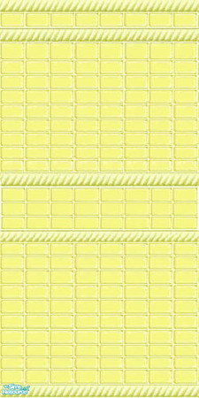 Sims 2 — Yellow Tile Double Rope Center Band by amythestfenix — Yellow tile wall with double rope tiles forming a center
