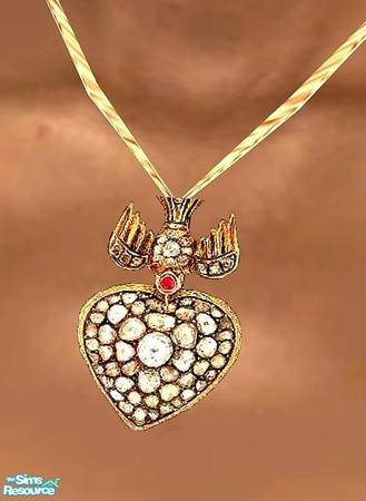 Sims 2 — Victorian Diamond & Ruby Bird & heart by Cori27 — Part of the set of 5 Victorian necklaces