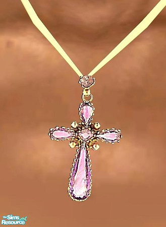 Sims 2 — Victorian Amethyst Cross   by Cori27 — Part of the set of 5 Victorian necklaces