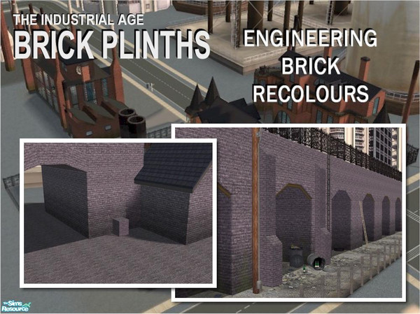 Sims 2 — Standard Foundation Plinth (double) by Cyclonesue — Recolour in blue/black Engineering Brick (see 'recommended