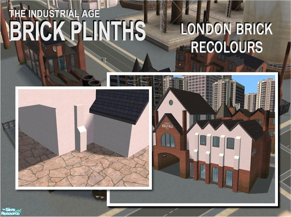 Sims 2 — Double to Single Depth Plinth by Cyclonesue — Recolour in white London Brick. To place one plinth on top of