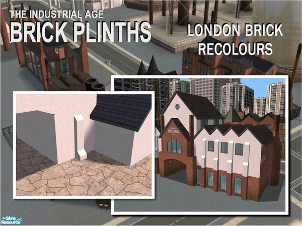 Sims 2 — Short Double to Single Chamfer Plinth by Cyclonesue — Recolour in white London Brick. To place one plinth on top