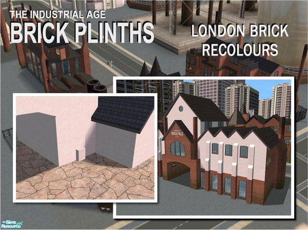 Sims 2 — Standard Foundation Plinth (single) by Cyclonesue — Recolour in white London Brick. To place one plinth on top