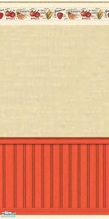 Sims 2 — Vegtable Wall 4 by darci321 — Catalog placement: Paneling How about Oranges? Nah! Oranges are fruits! Part of