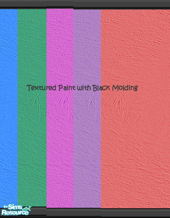 Sims 2 — Textured Paint w/ Black Molding by yamigirl311 — Rating and Feedback Please