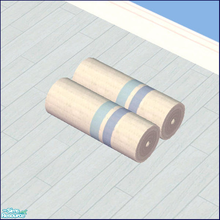 Sims 2 — Skye Bathroom  - Rolled Towels-White by Chezzie — Recolor of Mango-Sims Abala Bathroom in shades of blue.