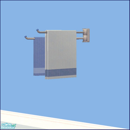 Sims 2 — Skye Bathroom  - Wall Towels by Chezzie — Recolor of Mango-Sims Abala Bathroom in shades of blue. Matching walls