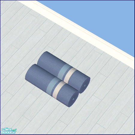 Sims 2 — Skye Bathroom  - Rolled Towels-Blue by Chezzie — Recolor of Mango-Sims Abala Bathroom in shades of blue.