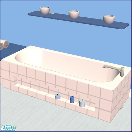 Sims 2 — Skye Bathroom  - Tub by Chezzie — Recolor of Mango-Sims Abala Bathroom in shades of blue. Matching walls and