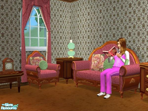 Sims 2 — Cozy Corner Victorian Parlor by Audrey_May — FIXED! Guaranteed not to override cashcraft's meshes! Decorate your