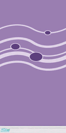 Sims 2 — Purple Aquatica Bedroom - Waves Wall by wildstar24 — Purple version of the FFS underwater waves wallpaper.