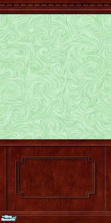 Sims 2 — MDP Pastel Green Swirl Panel in Dark by MelandStv — There are 12 colourful walls in this set. They are part of