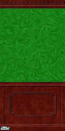 Sims 2 — MDP Green Swirl Panel in Dark by MelandStv — There are 20 colourful walls in this set. They are part of my