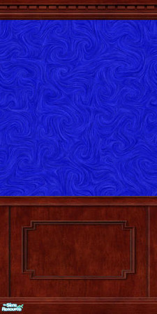 Sims 2 — MDP Blue Swirl Panel in Dark by MelandStv — There are 20 colourful walls in this set. They are part of my Colour