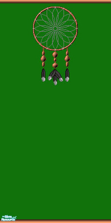 Sims 2 — DreamCatcher Green - With by Arduinna — Green Wallpaper with a dreamcatcher on it