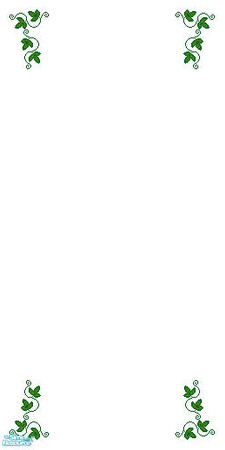 Sims 2 — Ivy On White by Arduinna — White Wallpaper With green deco Ivy