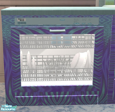 Sims 2 — Frizzle Kitchen - Dishwasher by Cloisonne — Recolor