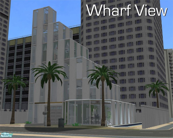Sims 2 — Wharf View by Cyclonesue — A modern building for city dwellers. Three bedrooms, nursery, garage and parking. All