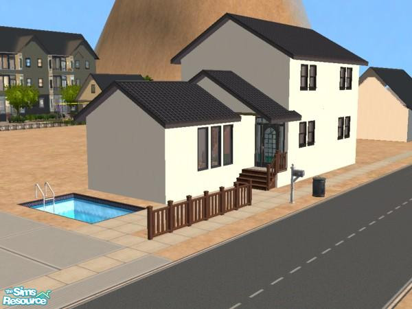 Sims 2 — Starter 023 by DiabloII — just a starter. 2 room lot size 3x1