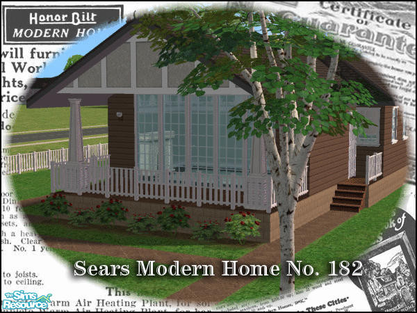 Sims 2 — Sears Modern Home No. 182 by h3psibah — This model was available in 1913 only...