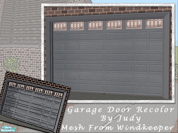 Sims 2 — Judy Flat Garage Door 4 by judyhugsnoopy — Hi, I used my old garage door wallpaper to recolor Windkeeper Flat