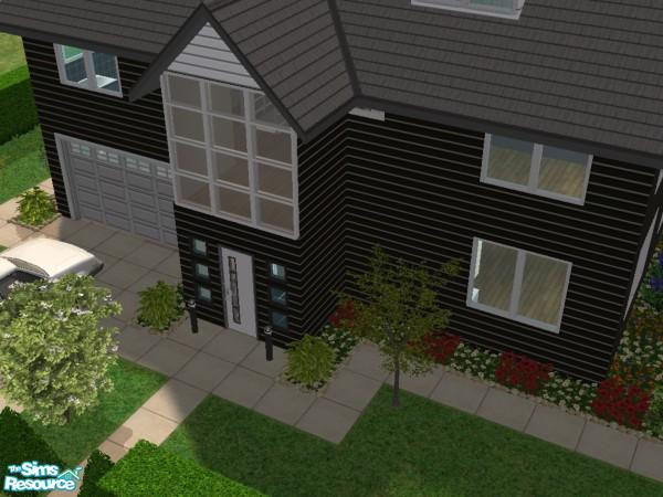 Sims 2 — Mini Home Black by annbra — A simple home with a touch of something else.