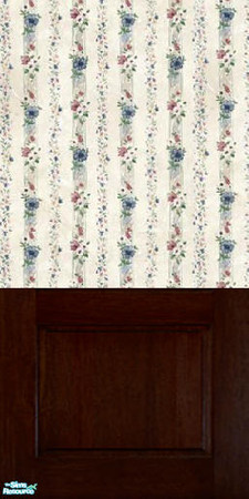 Sims 2 — Flowers - Individual Item by Shawnamarie — Shabby chic inspiered wall covering. Please Enjoy :o)