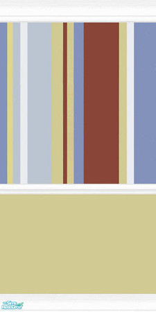 Sims 2 — Stripe Wall Set - 10 by Girl-from-mars — Part of the Stripe Wall Set