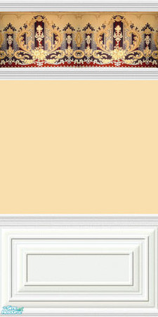 Sims 2 — Mogul 4 - gm by gatomurphy — An unusual Oriental inspired Art Nouveau border highlights this paper, which also