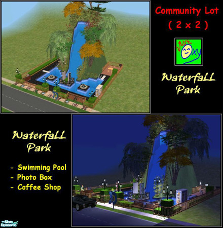 Sims 2 — Waterfall Park by ookc7 — Take ur family on a stroll in the park with a beutifull waterfall view and meet