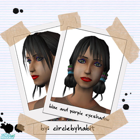 Sims 2 — Blue and Purple Eyeshadow by circlebyhabit — Just blue and purple.