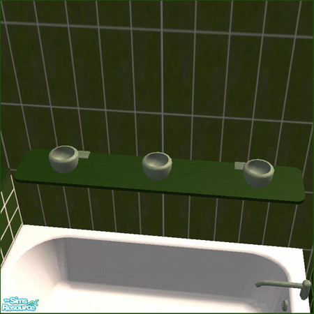 Sims 2 — Green Peace Bathroom  - Shelf by Chezzie — Recolor from Mango Sims Abala Bathroom Set