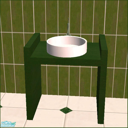 Sims 2 — Green Peace Bathroom  - Sink by Chezzie — Recolor from Mango Sims Abala Bathroom Set
