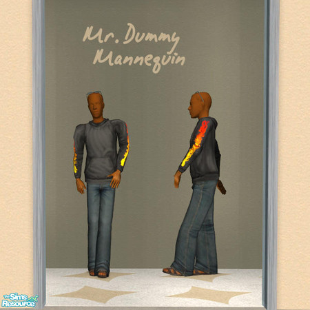 Sims 2 — Mr Dummy 9 MESH by DOT — Mr Dummy 9 MESH, Dummy Part 2. Dummy or Mannequins for shops. 5 MESHES in 4 skin tones.
